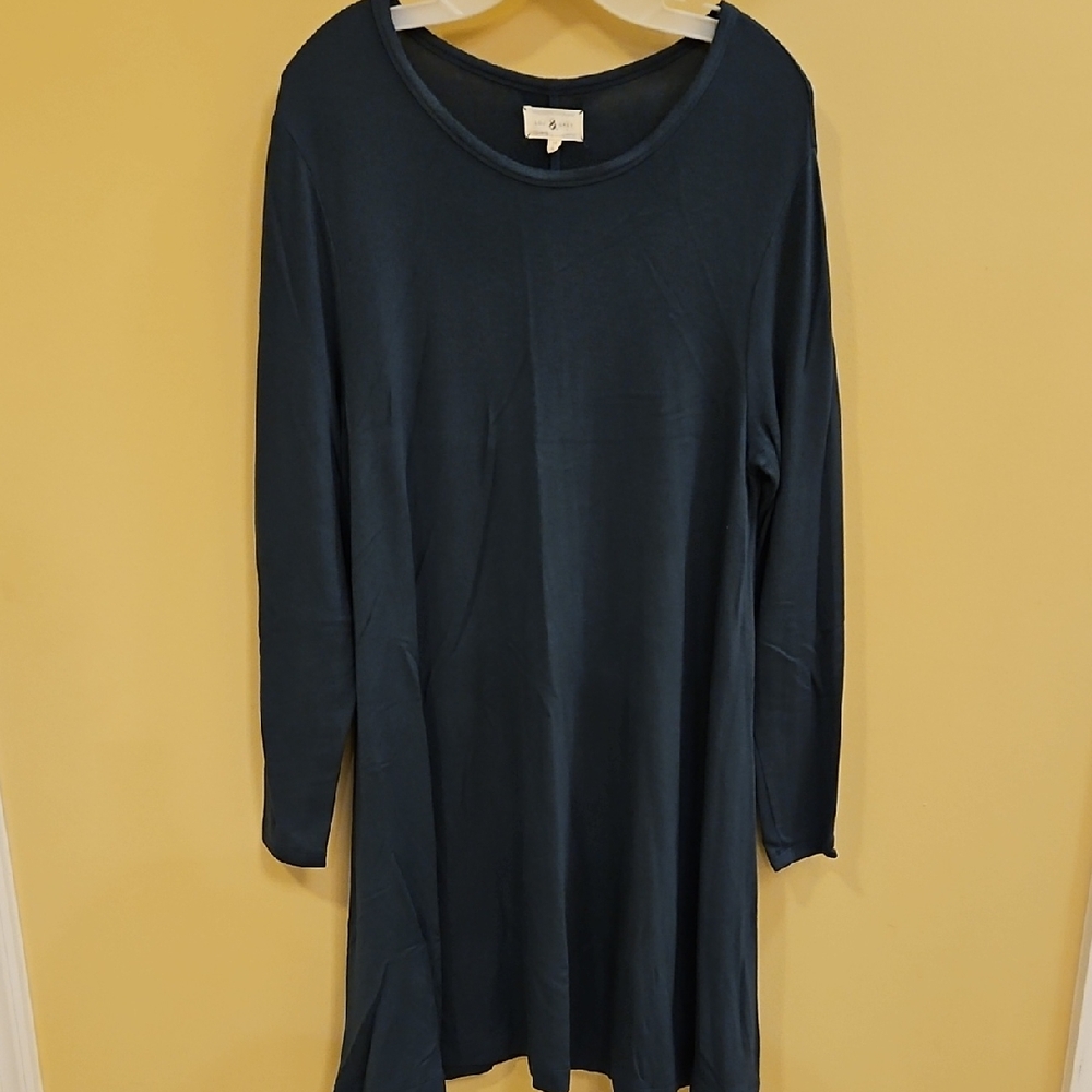 Lpu & Grey Blue Long Sleeve Swing Dress